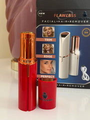 Flawless Brand Portable Facial Hair Remover ABS UV Material Bright Red Shaver 4 Hours Charging 60 Minutes Running Time