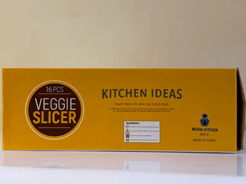 Kitchen Ideas 16-piece multipurpose vegetable chopper and slicer set