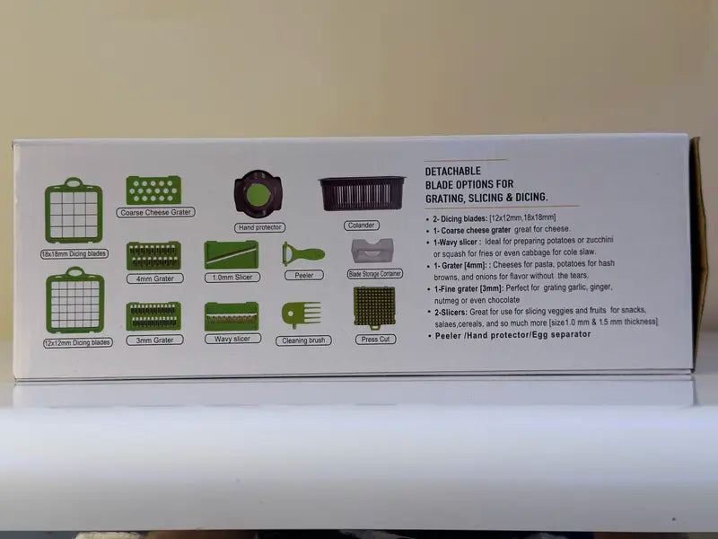 Kitchen Ideas 16-piece multipurpose vegetable chopper and slicer set